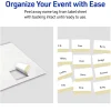 Avery® Printable Adhesive Name Badges With Preprinted Designs, Rectangle, S00-EX6, 2-1/3" x 3-3/8", Matte White With Gold Lace Trim Design, Pack Of 80