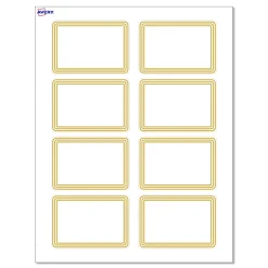 Avery® Printable Adhesive Name Badges/Preprinted Designs, Rectangle, S00-EXZ, 2-1/3