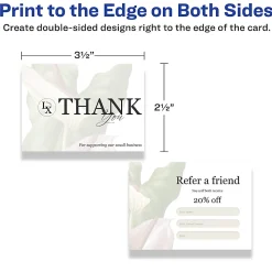 Avery® Printable Business Cards With Sure Feed® Technology, 95272-MWC25, Rectangle, 2.5