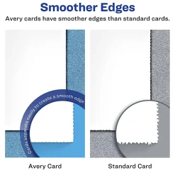 Avery® Printable Business Cards With Sure Feed® Technology, 95272-MWC25, Rectangle, 2.5