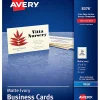 Avery® Printable Business Cards With Sure Feed® Technology For Inkjet Printers, 2" x 3.5", Ivory, 250 Blank Cards