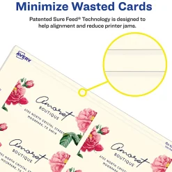 Avery® Printable Clean Edge® Business Cards With Sure Feed® Technology For Inkjet Printers, 2