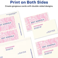 Avery® Printable Clean Edge® Business Cards With Sure Feed® Technology For Inkjet Printers, 2