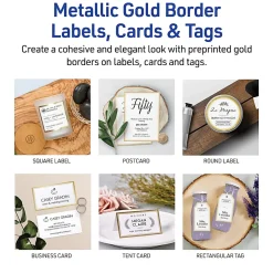 Avery® Printable Labels With Metallic Border, Rectangle, 2