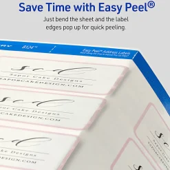 Avery® Printable Labels With Sure Feed®, Rectangle, 1-1/3