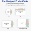 Avery® Printable Labels With Sure Feed® Technology, S00-EVD, 4" x 3-1/3", Glossy White With Preprinted Watercolor/Gold Leaf Design, Pack Of 40