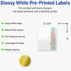 Avery® Printable Labels With Sure Feed® Technology, S00-EVD, 4