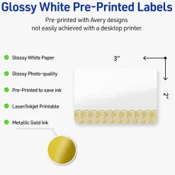 Avery® Printable Labels With Sure Feed® Technology, S00-EWV, Rectangle, 2