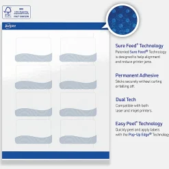 Avery® Printable Labels With Sure Feed® Technology, S00-ETZ, Rectangle, 2