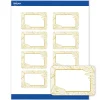 Avery® Printable Labels With Sure Feed® Technology, S00-EWB, Rectangle, 1" x 2-5/8", Glossy White With Preprinted Gold-Blush Pattern, Pack Of 160