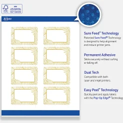 Avery® Printable Labels With Sure Feed® Technology, S00-EWB, Rectangle, 1