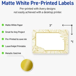 Avery® Printable Labels With Sure Feed® Technology, S00-EWB, Rectangle, 1