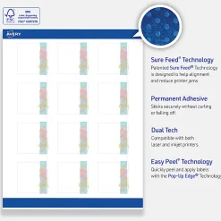 Avery® Printable Labels With Sure Feed® Technology, S00-EVV, Rectangle, 1