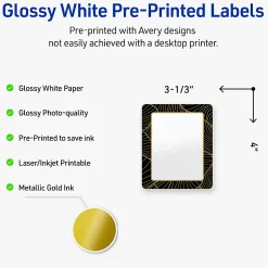 Avery® Printable Labels With Sure Feed® Technology, S00-EVX, Rectangle, 2