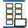 Avery® Printable Labels With Sure Feed® Technology, S00-ETH, Rectangle, 2" x 3", Glossy White With Preprinted Black/Gold Vein Border, Pack Of 80