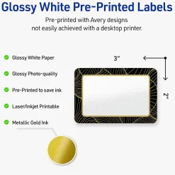 Avery® Printable Labels With Sure Feed® Technology, S00-ETH, Rectangle, 2