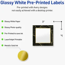 Avery® Printable Labels With Sure Feed® Technology, S00-ETF, Rectangle, 1