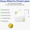 Avery® Printable Labels With Sure Feed® Technology, S00-EWQ, Square, 3" x 3", Glossy White With Preprinted Gold-Blush Pattern, Pack Of 60