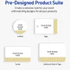 Avery® Printable Labels With Sure Feed® Technology, S00-EWT, Rectangle, 4" x 3-1/3", Matte White With Preprinted Gold Lace Trim Pattern, Pack Of 40