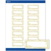 Avery® Printable Labels With Sure Feed® Technology, S00-EW7, Square, 3" x 3", Glossy White With Preprinted Gold Leaf Pattern, Pack Of 60
