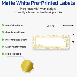 Avery® Printable Labels With Sure Feed® Technology, S00-EW7, Square, 3