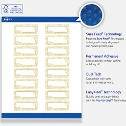 Avery® Printable Labels With Sure Feed® Technology, S00-EW7, Square, 3
