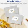 Avery® Printable Labels With Sure Feed® Technology, S00-EWC, Rectangle, 2" x 3", Glossy White With Preprinted Gold-Blush Pattern, Pack Of 80