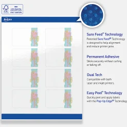 Avery® Printable Labels With Sure Feed® Technology, S00-EVE, Rectangle, 2