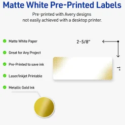 Avery® Printable Labels With Sure Feed® Technology, S00-EWB, Rectangle, 1