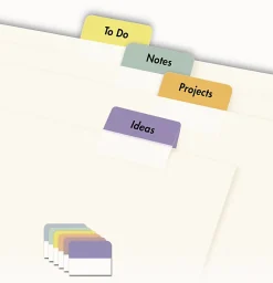Avery® Printable Self-Adhesive Tabs, Multicolor, Pack Of 80