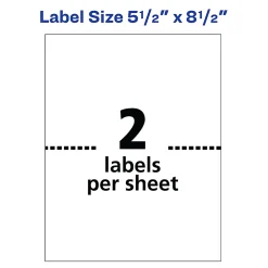 Avery® Printable TrueBlock® Shipping Labels, 8426, Rectangle, 5-1/2