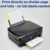Avery® Print-On™ Dividers, 8 1/2" x 11", Unpunched, 8-Tab, White Dividers/White Tabs, Pack Of 5 Sets