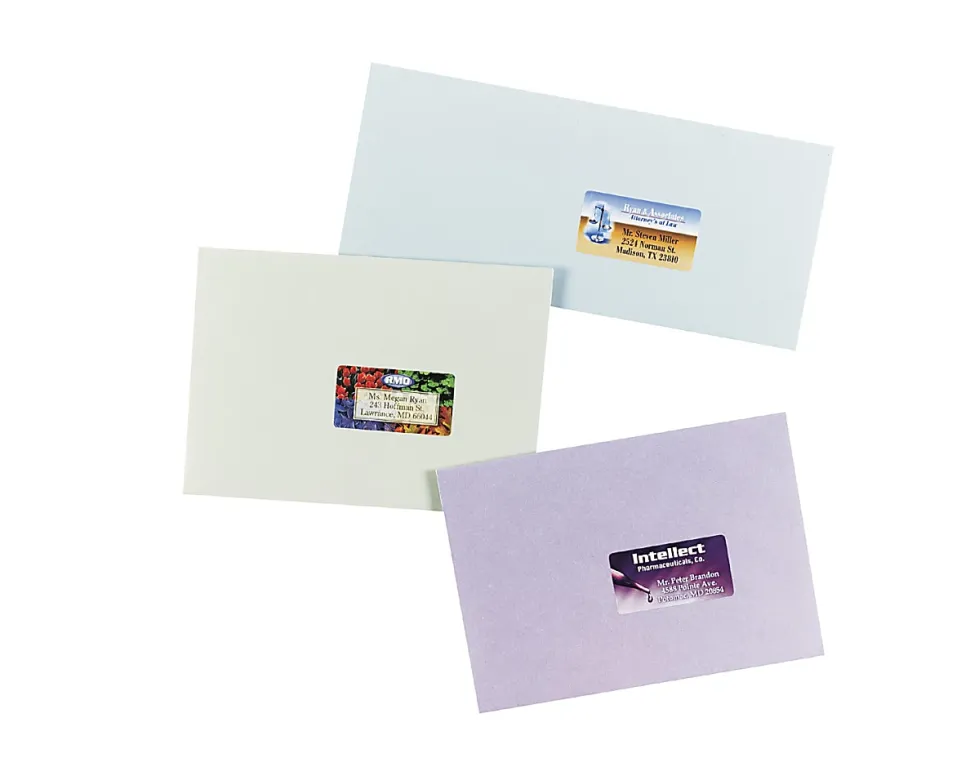 Avery® Print-To-The-Edge Permanent Address Laser Labels, 6871, 1 1/4" x 2 3/8", White, Pack Of 450