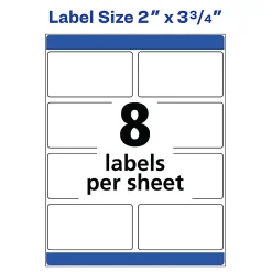 Avery® Print-To-The-Edge Permanent Shipping Labels For Laser & Inkjet Printers , 6873, 2