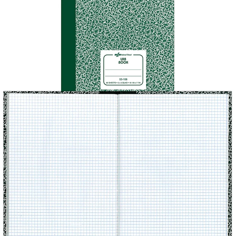 Avery® Quadrille Laboratory Notebook, 7 7/8" x 10 1/4", Quadrille Ruled, 60 Sheets