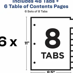 Avery® Ready Index Binder Dividers, 8-1/2