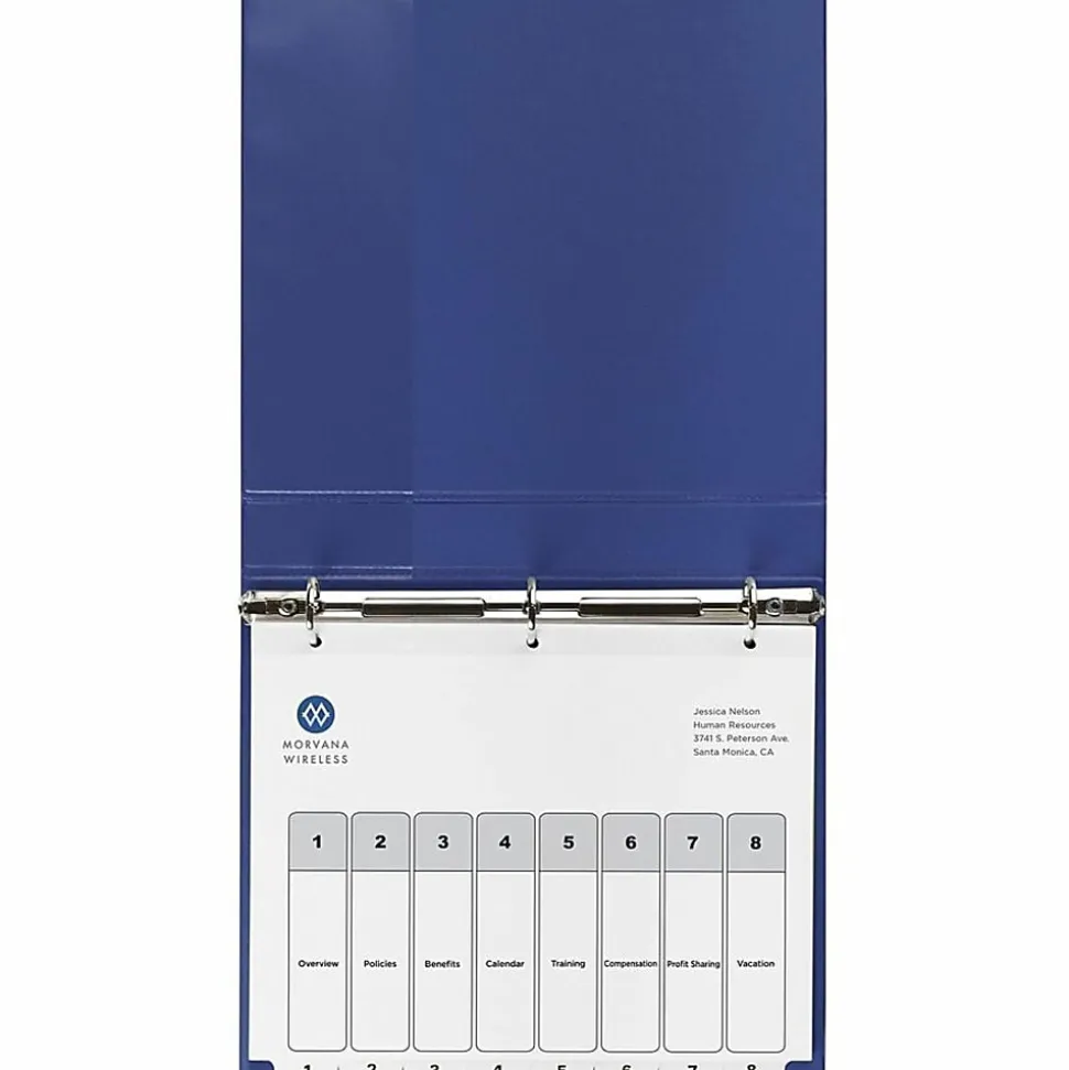 Avery® Ready Index Binder Dividers, 8-1/2" x 11, White, 8 Dividers Per Set, Pack Of 6 Sets