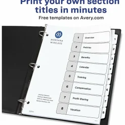 Avery® Ready Index Binder Dividers, 8-1/2