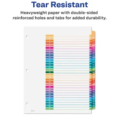 Avery® Ready Index® Binder Dividers, Customizable Table Of Contents, 31 Tab, Multicolor, Set Of 6 Sets