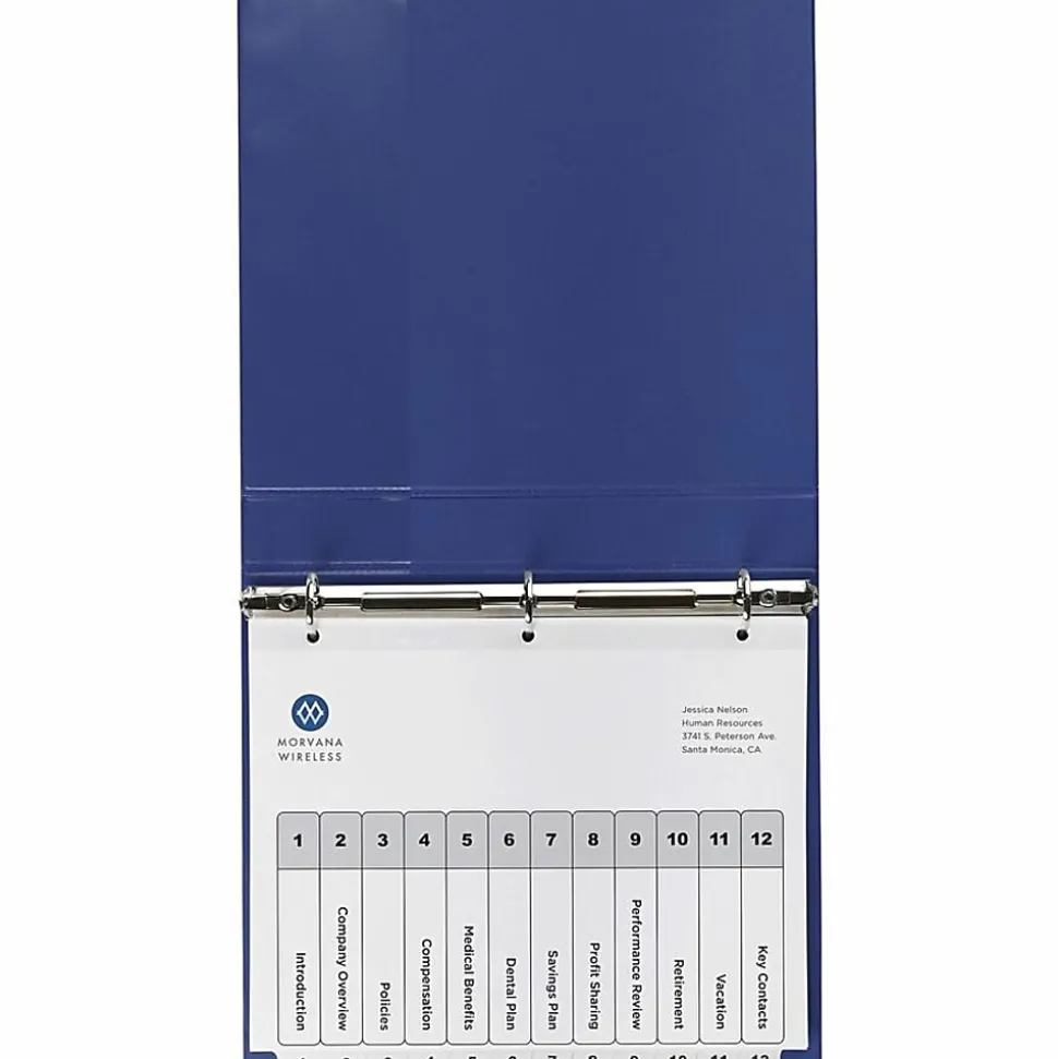 Avery® Ready Index Binder Dividers, 8-1/2" x 11", White, 12 Tabs Per Pack, Set Of 6 Packs