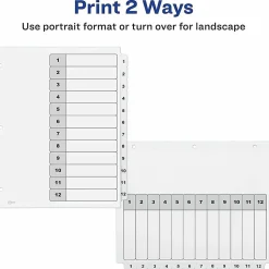 Avery® Ready Index Binder Dividers, 8-1/2