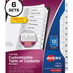 Avery® Ready Index Binder Dividers, 8-1/2