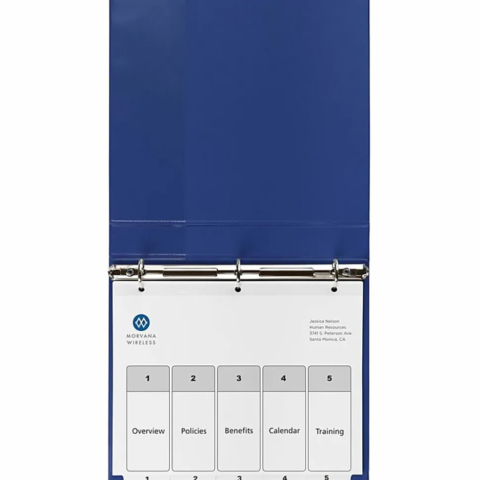Avery Ready Index Classification Folder Binder Dividers, 8-1/2" x 11, White, 5 Dividers Per Set, Pack Of 6 Sets