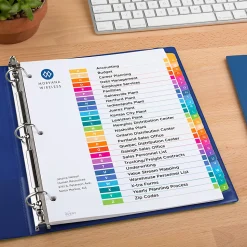 Avery® Ready Index® Dividers, A-Z Tab & Customizable Table of Contents, 8-1/2