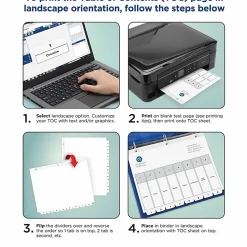 Avery® Ready Index® Dividers, 1-31 Tab & Customizable Table Of Contents, Letter Size, Black/White ,31 Dividers Per Pack, Set Of 6 Packs