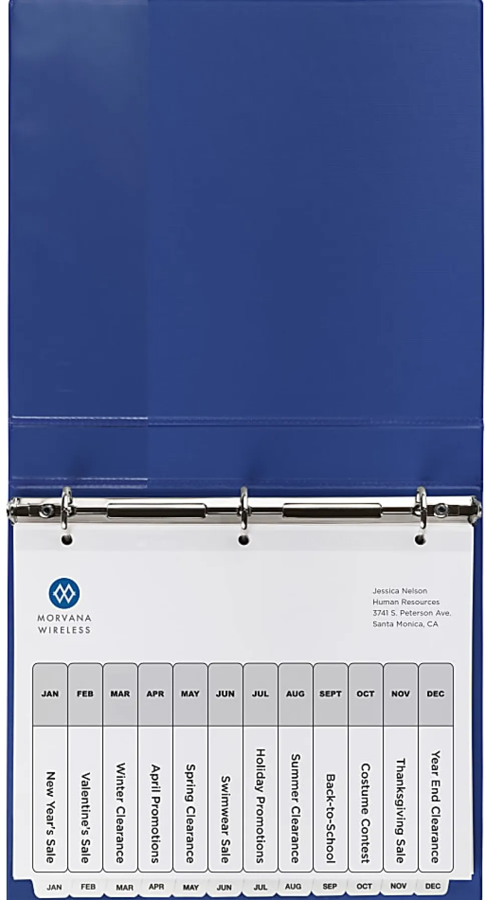 Avery® Ready Index® Jan-Dec Binder Dividers With Customizable Table of Contents, 8-1/2” x 11”, 12 Tabs Per Set, Classic White Tabs, Pack Of 6 Sets