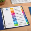 Avery® Ready Index® Jan-Dec Tab With Customizable Table Of Contents Binder Dividers, 8-1/2" x 11", 12 Tab, Multicolor, 1 Set