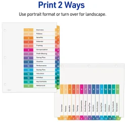 Avery® Ready Index® 1-15 Tab Binder Dividers With Customizable Table Of Contents, 8-1/2