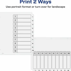 Avery® Ready Index Table Of Contents Binder Dividers, 8-1/2