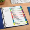 Avery® Ready Index® 1-8 Tab With Customizable Table Of Contents Binder Dividers, 8-1/2" x 11", 8 Tab, White/Multicolor, 1 Set